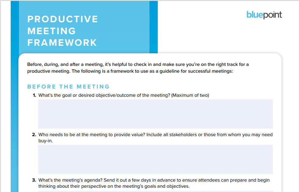 Productive Meeting Framework Image